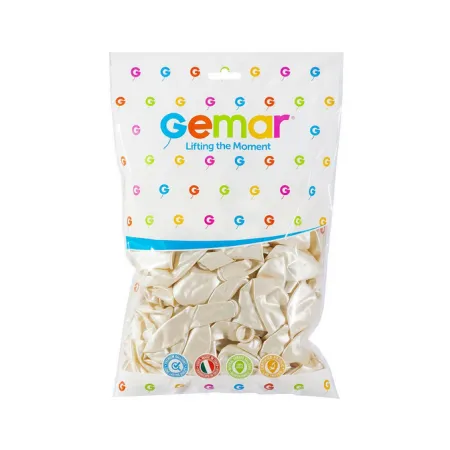 Balony metaliczne białe/perłowe 100szt.